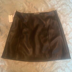Babaton Modern Mini Vegan Leather Mini Skirt. Size 8.